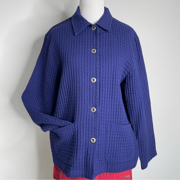 Vintage Sag Harbor Sports Waffle Knit Button Up Lightweight Sweater Cardigan - Picture 1 of 11